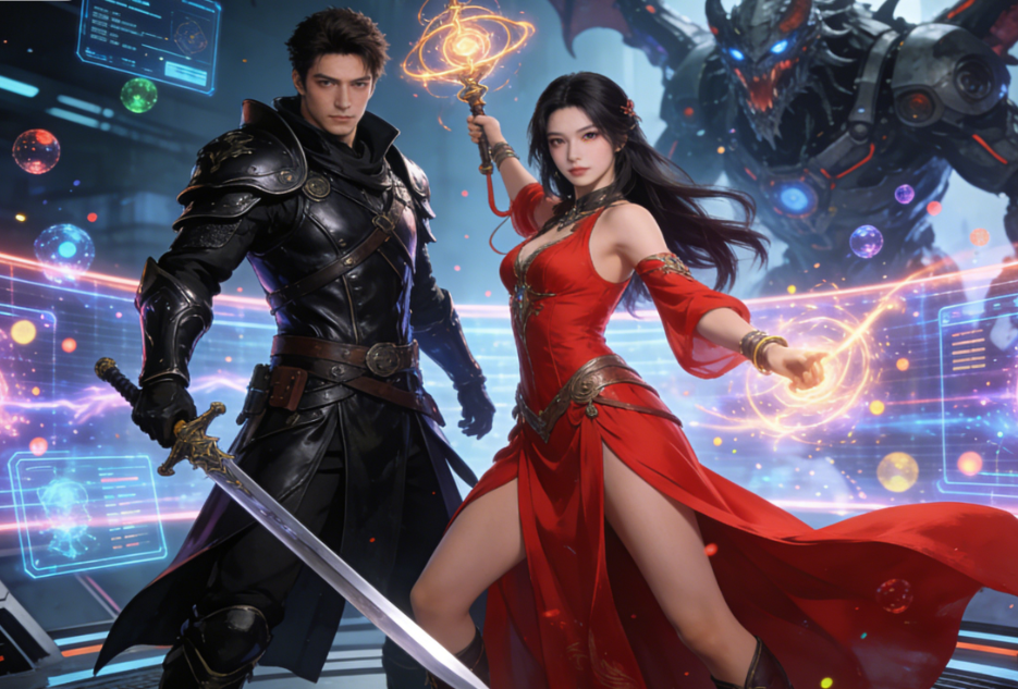 名爵游戏角色无名在副本中奋战，夜色下的屏幕微光